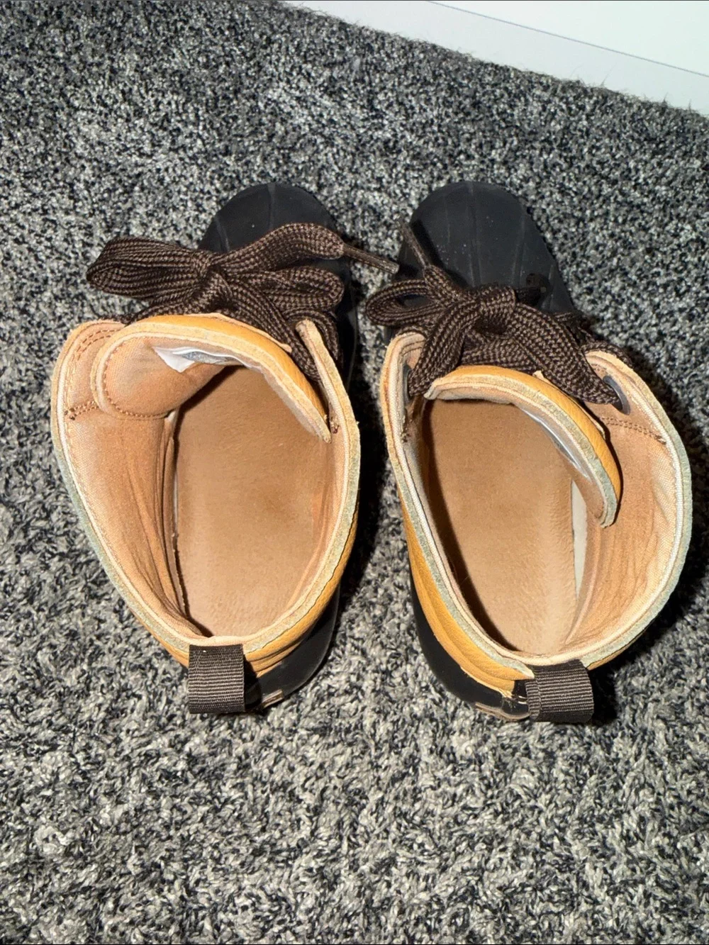 Sperry Saltwater Duck Boots Women’s Size 9 Tan Leather Brown Waterproof